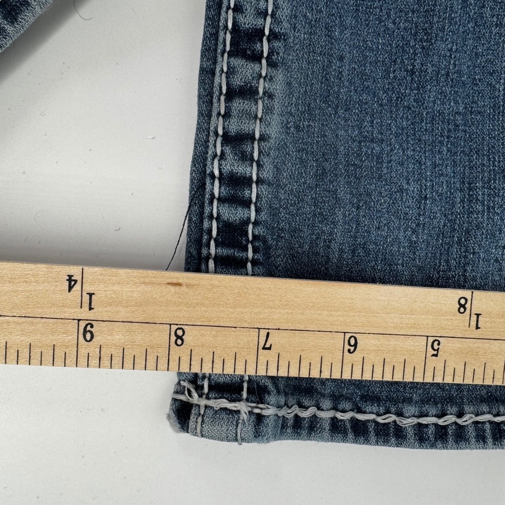Vigoss‎ Chelsea Slim Boot Jeans Blue Contrast Stitch Bling Size 15/16 L35 (L32) - Picture 10 of 16
